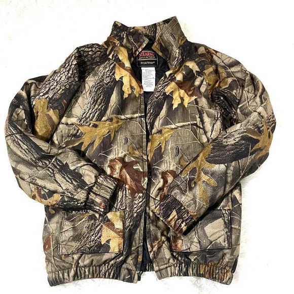 Stearns Dry Wear Mens XL Hunting Jacket Real Tree Camo Full Zip Pockets Outdoors - Picture 1 of 8